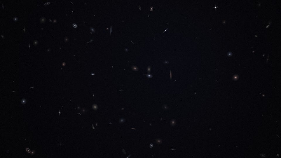 Dichtes Feld ferner Galaxien
